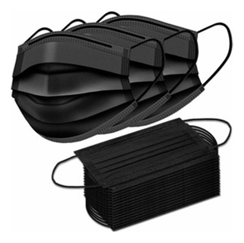 Caja Tapabocas Negro X50 Unidad