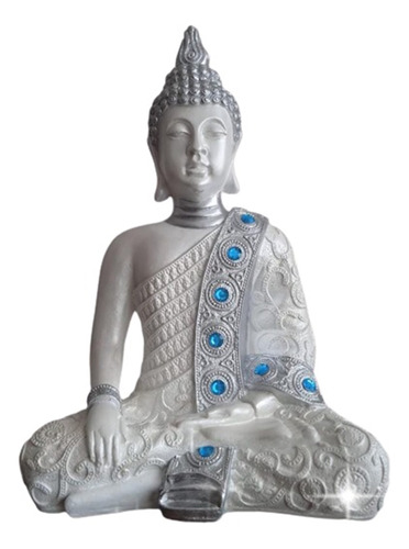 Estatua Hindú Buda Arte Cerámica Yeso Decoración Prosperidad