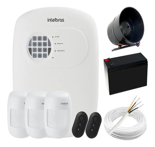 Kit Alarme Residencial Comercial Intelbras 3 Sensores C/ App