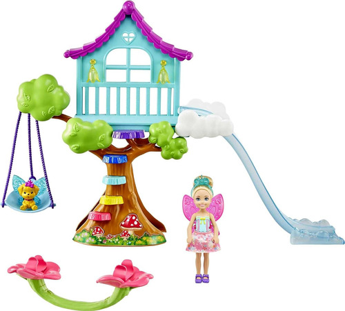 Barbie Dreamtopia Chelsea Hada Muñeca Y Juego De Casa Del Ár