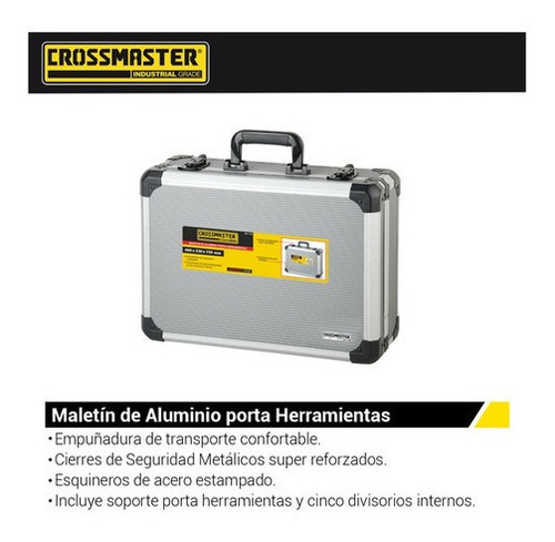 Imagen 2 de 5 de Caja Porta Herramientas Maletin Aluminio Crossmaster 9931108