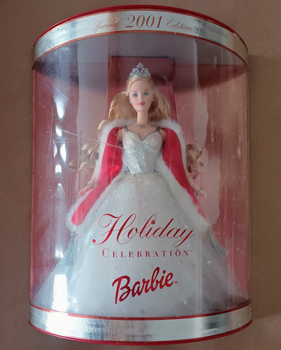 Muñeca Barbie Holiday 2001 Navidad Felices Fiestas 