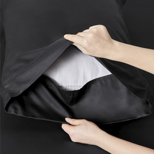 Juego De Sabanas Negras Individual Xl Rayon De Bambu Suaves