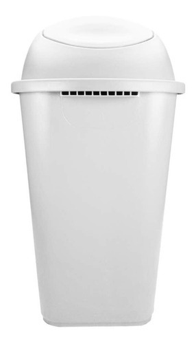 2 Pack Cesto Jumbo 26 L Sin Asas C/tapa Balancín En Colores Color Blanco