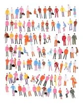Comprar 1: 100pcs 150 Figuras Pintadas Mini Pie A Salón Modelo Perso