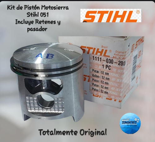 Kit De Pistón Motosierra Stihl 051 Original 