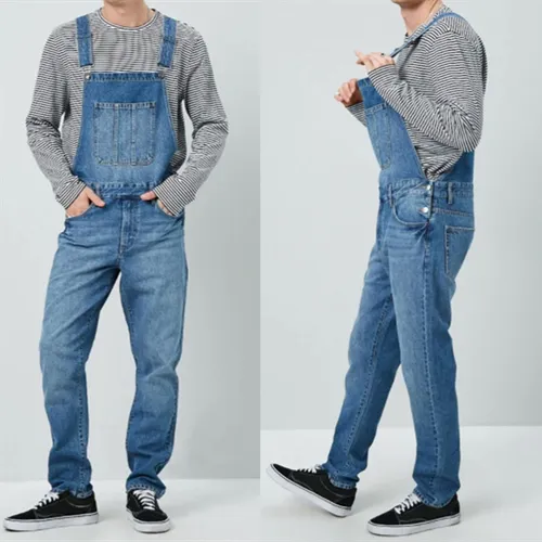 Pantalones de mezclilla con tirantes new arrivals