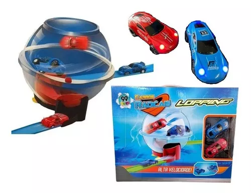 Pista Duplo Looping Brinquedo Tipo Hotwheels Pista Infantil Com Carrinho  Fricção Braskit