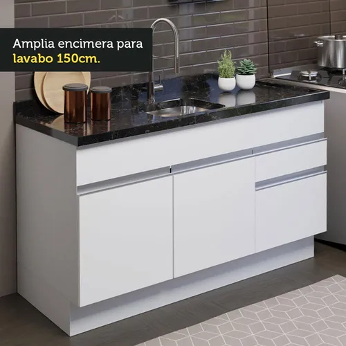 Armario De Cocina Compacta 150cm Glamy Madesa 02