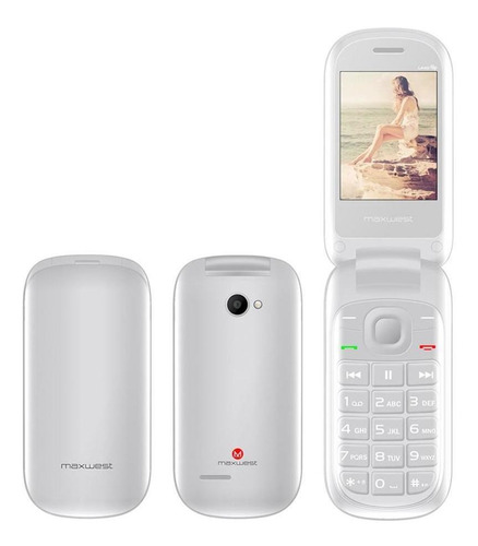 Maxwest Flip Dual SIM 32 MB  plata 32 MB RAM