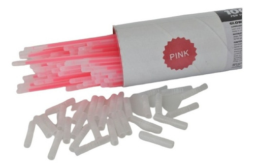 100 Pulseras Premium Glow Cyalume Neon 12 Hrs Color Rosa
