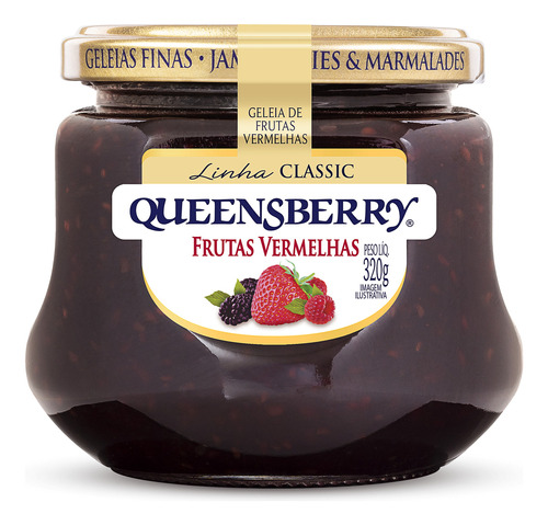 Pote Geleia Queensberry Classic Frutas Vermelhas