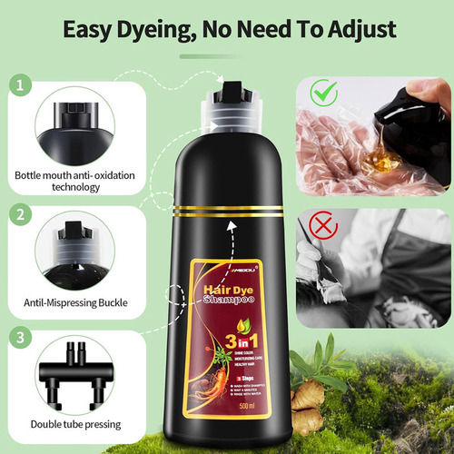 Para Novo Shampoo Com Corante Para Cobrir Cabelos Grisalhos