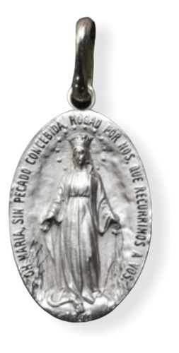 Medalla Plata 925 Virgen Milagrosa #146 Bautizo Comunión 