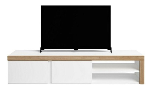 Mesa Para Tv Fly Ancho 180 Cm Diseño Nórdico Blanco