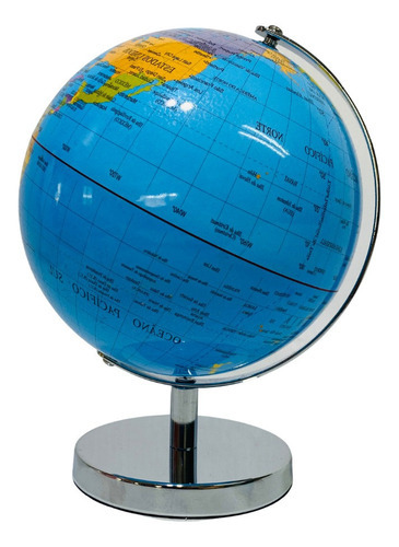 Globo Terrestre Completo 360° Suporte Cromado