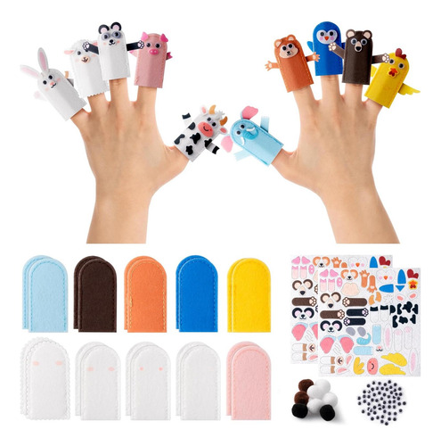Títeres De Dedo De Animales Cocnny - Kit De 20 Piezas