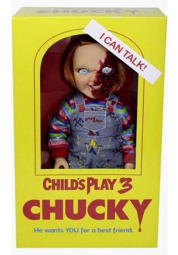 Child's Play 3: Talking Pizza Face Chucky Original Mezco