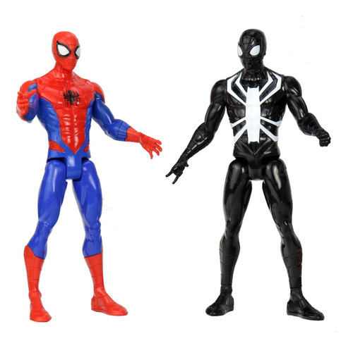 Juguete Duo Spider-man Hombre Araña Rojo Y Negro