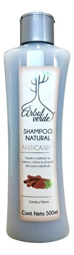 Shampoo Natural Anticaspa Descamación Árbol Verde Canela Y Menta 500ml