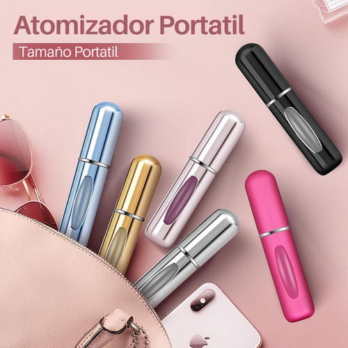Cuidado Facial Mini Atomizador Recargable Perfume Viajes F Tipo De Piel Normal / Color Azul Metálico