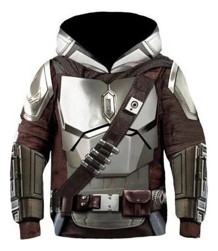 Star Wars The Mandalorian Djarin Kids Moletom Cosplay