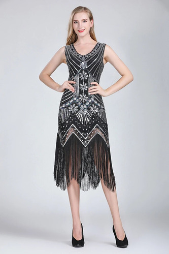 Vestido Great Gatsby De Los Años 20 Adornado Con Lentejuelas