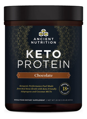 Prote&iacute;nas Keto, De Ancient Nutrition, Chocolate, 1