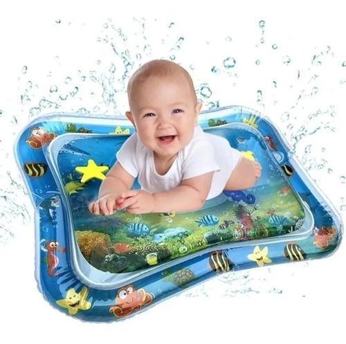 Imagen 2 de 9 de Alfombra De Agua Inflable Sensorial Para Bebe Cojin