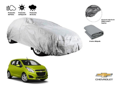 Protector C Broche Cubreauto Afelpada Chevrolet Spark 2011