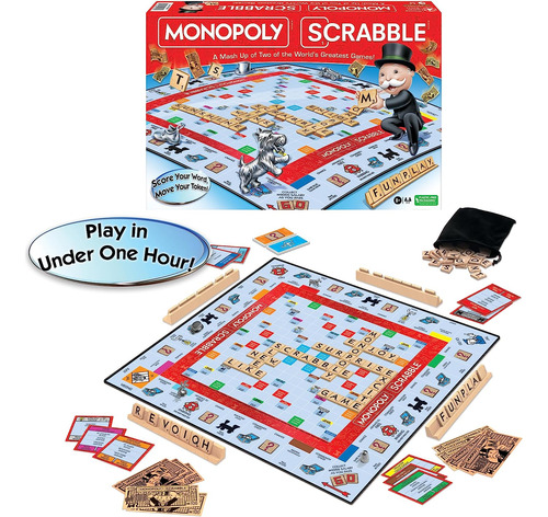 Juego De Mesa Monopoly Scrabble 2 A 4 Jugadores