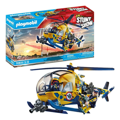 Playmobil Helicóptero Rescate Policía Bomberos Avión Jet Set