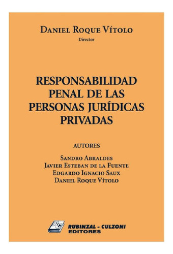 Libro - Responsabilidad Penal De Las Personas Jurídicas Pri