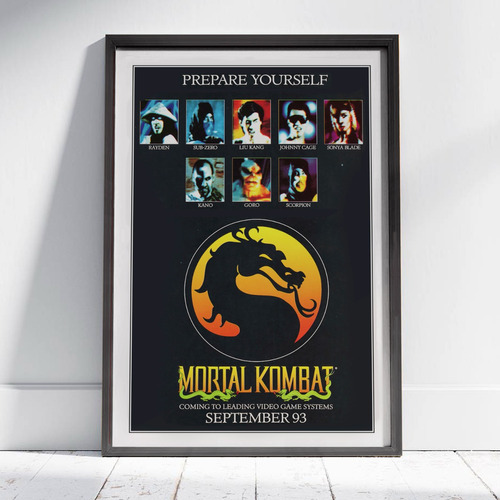 Cuadro 60x40 Gamer - Mortal Kombat 1 - Poster Cover 93