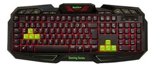 Teclado Gaming Tco-801 Usb Verde Braview