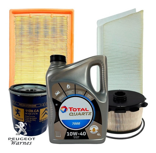 Kit De 4 Filtros Originales + Aceite Peugeot 206 1.9 Diesel