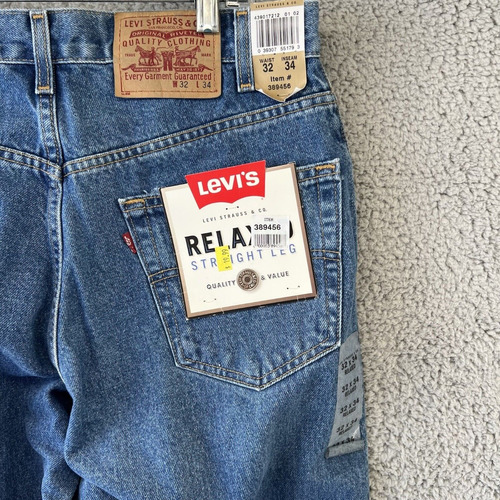 Pantalon Levis Azul Relaxed Made In Mexico Talla 32-34 1996