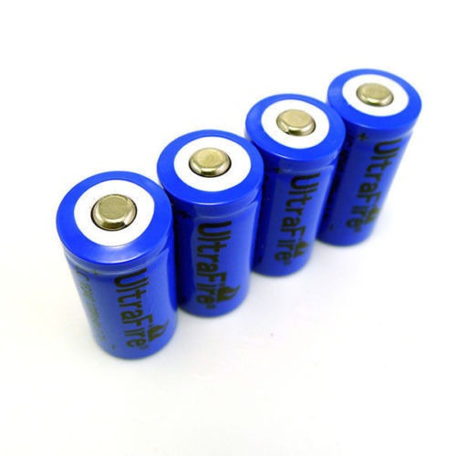 16340 De La Batería Cr123a Lr123a De 4pcs 1200mah 3.7v Li-io