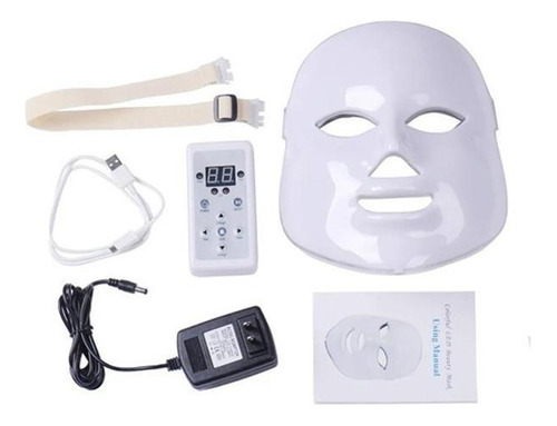 Máscara Led 7 Cores Tratamento Facial Fototerapia