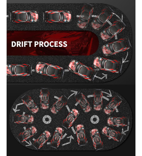 Profesional Coche Drift Rc 1/16 Luz Led Coche Control Remoto