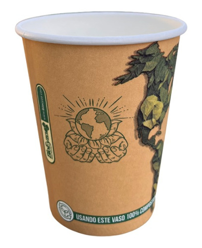 Vaso De Papel 9oz Biodegradable  X 100 Unidades