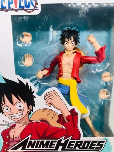 Anime Heroes Monkey D. Luffy One Piece Action Figure by Bandai 