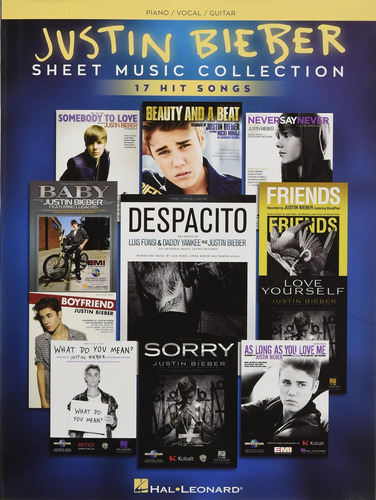 Libro: Justin Bieber Sheet Music Collection: 17 Hit Songs