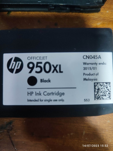 Vacio Original Cartucho De Tinta Hp 950xl Cn45a Caracas 