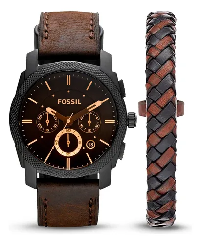 comprar Set De Reloj Fossil + Pulsera Trenzada Modelo Fs5251set 