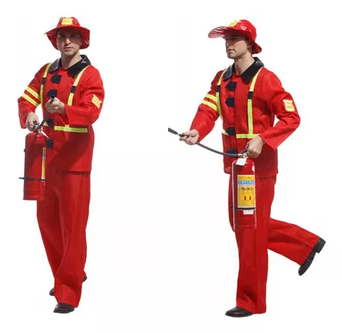 Disfraz De Bombero Para Hombre, Uniforme De Bombero Adulto