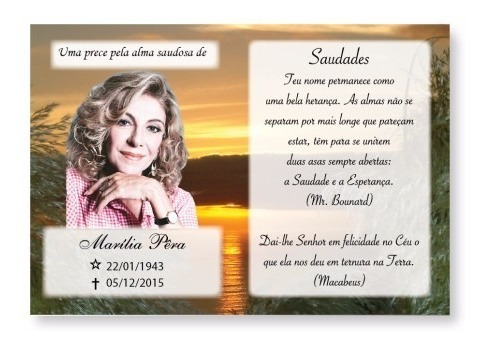 Imagem 4 de 6 de 100 Santinhos De Falecimento