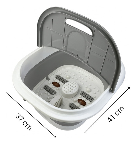 Hidromassageador Para Pés Elétrico, Spa Dos Pés Com Bolhas, Aquecimento E Infravermelho, Roletes Massageadores - 127v