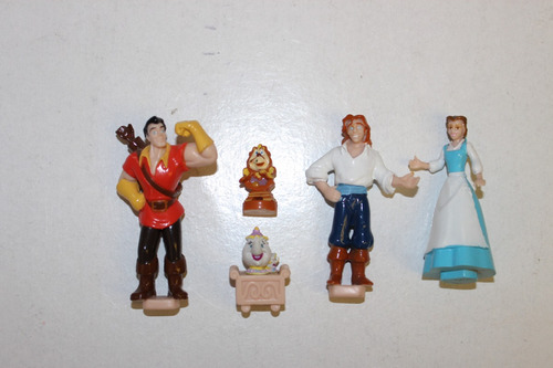 2002 Set Mini Figuras La Bella Y La Bestia Disney Princess