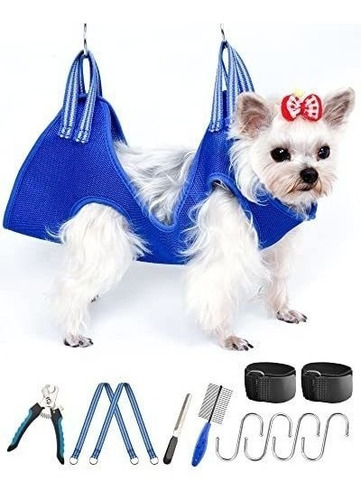 Arnes De Aseo Para Mascotas  Xxs Con Accesorios Azul